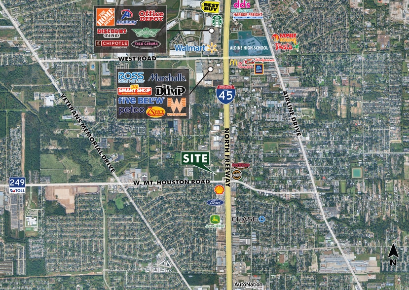 9411 North Fwy, Houston, TX for lease - Aerial - Image 2 of 3
