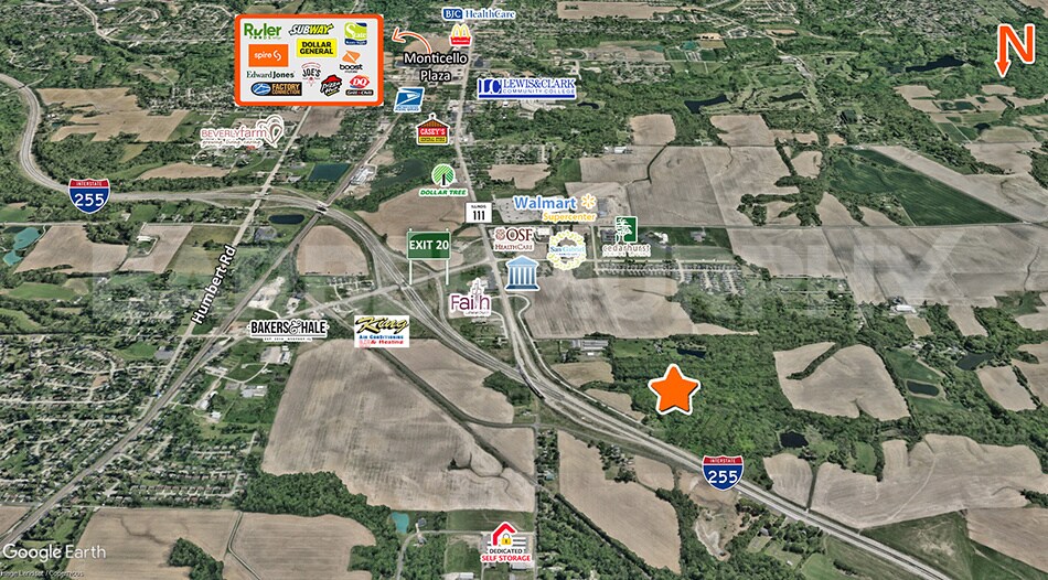 7308 Godfrey Rd, Godfrey, IL à vendre - Aérien - Image 2 de 2