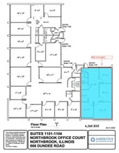666 Dundee Rd, Northbrook, IL à louer Plan d’étage- Image 1 de 1