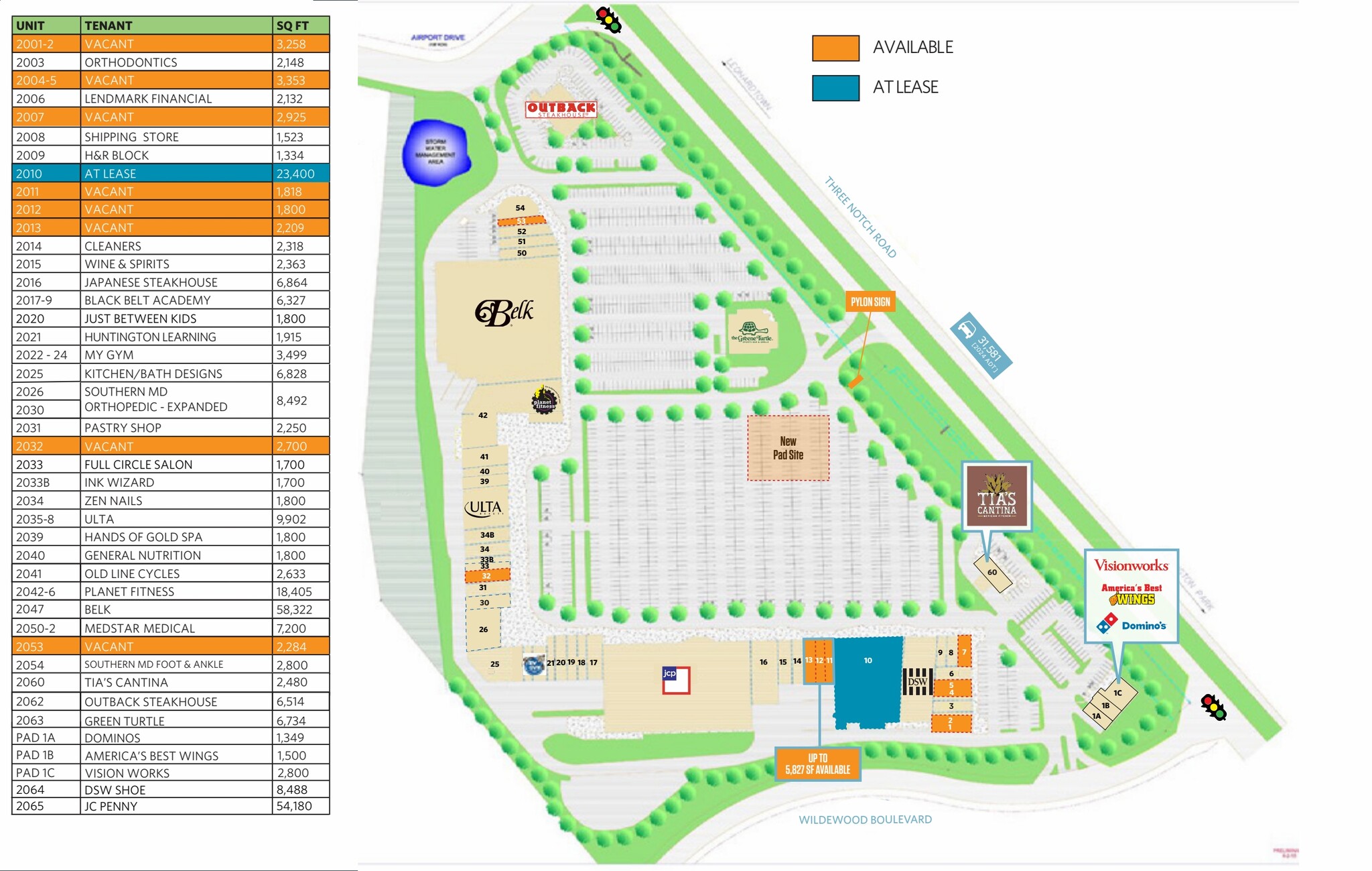 23415 Three Notch Rd, California, MD for lease Site Plan- Image 1 of 1