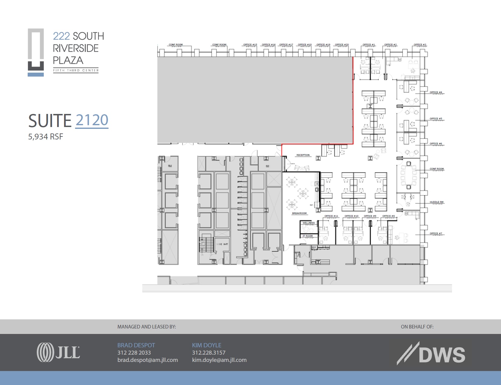 222 S Riverside Plz, Chicago, IL à louer Plan d’étage- Image 1 de 1