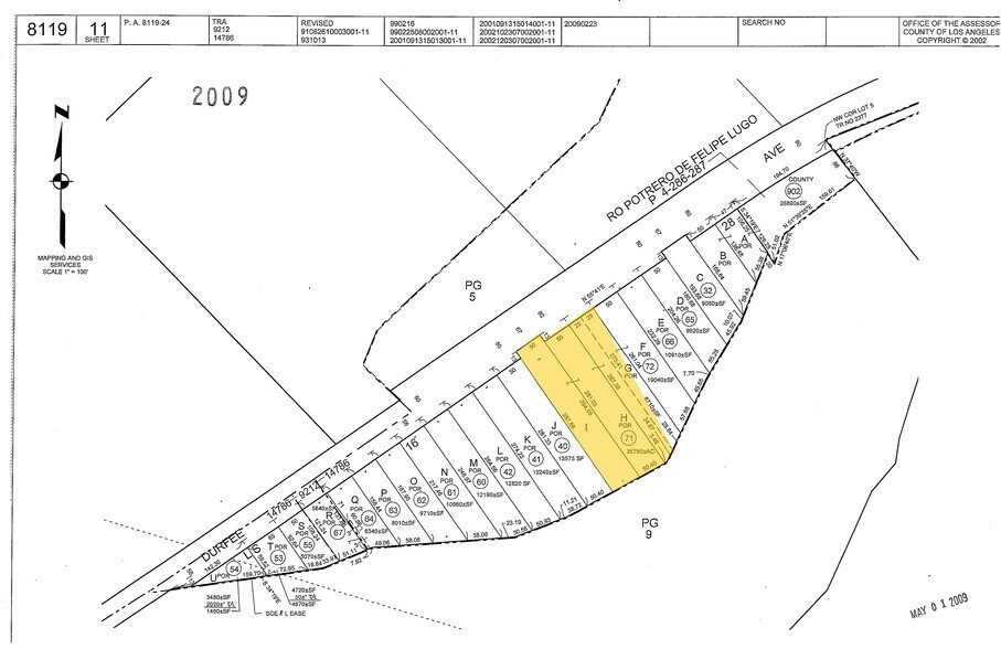 940 N Durfee Ave, South El Monte, CA for lease - Plat Map - Image 3 of 4