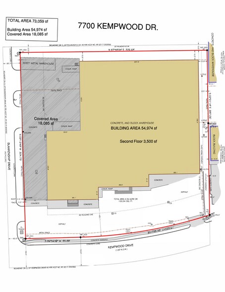7700 Kempwood Dr, Houston, TX à vendre - Plan de site - Image 2 de 6