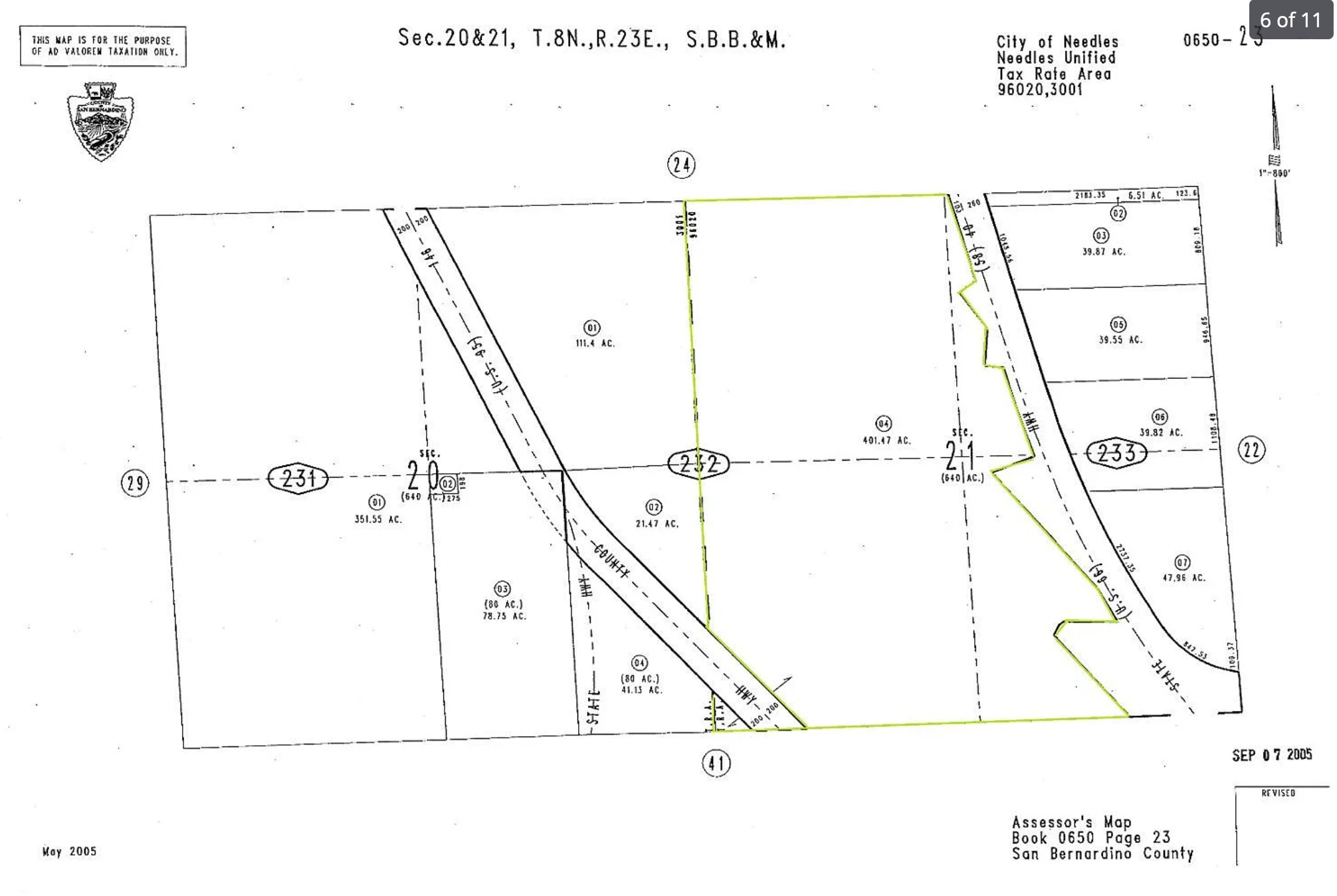 650232 04 650232 04 Interstate 40 Junction Needles CA 9236, Needles, CA à vendre Photo principale- Image 1 de 1