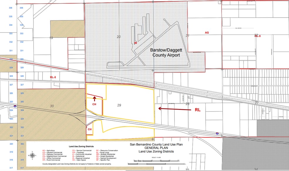 Interstate 40 and Hidden Springs Road -, Daggett, CA for sale - Plat Map - Image 3 of 4