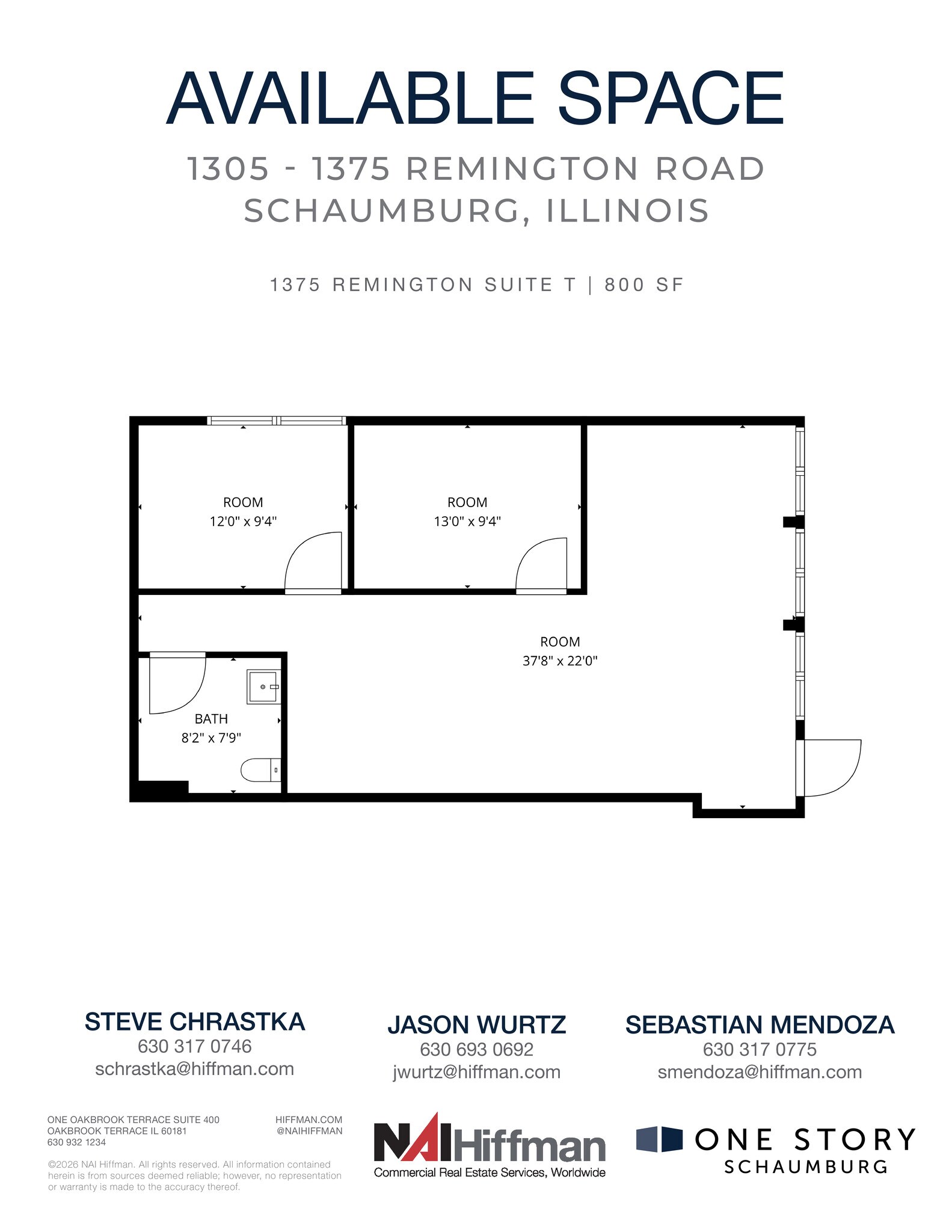 1305 Remington Rd, Schaumburg, IL for lease Floor Plan- Image 1 of 2