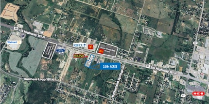 537 10th St, Floresville, TX - AERIAL  map view