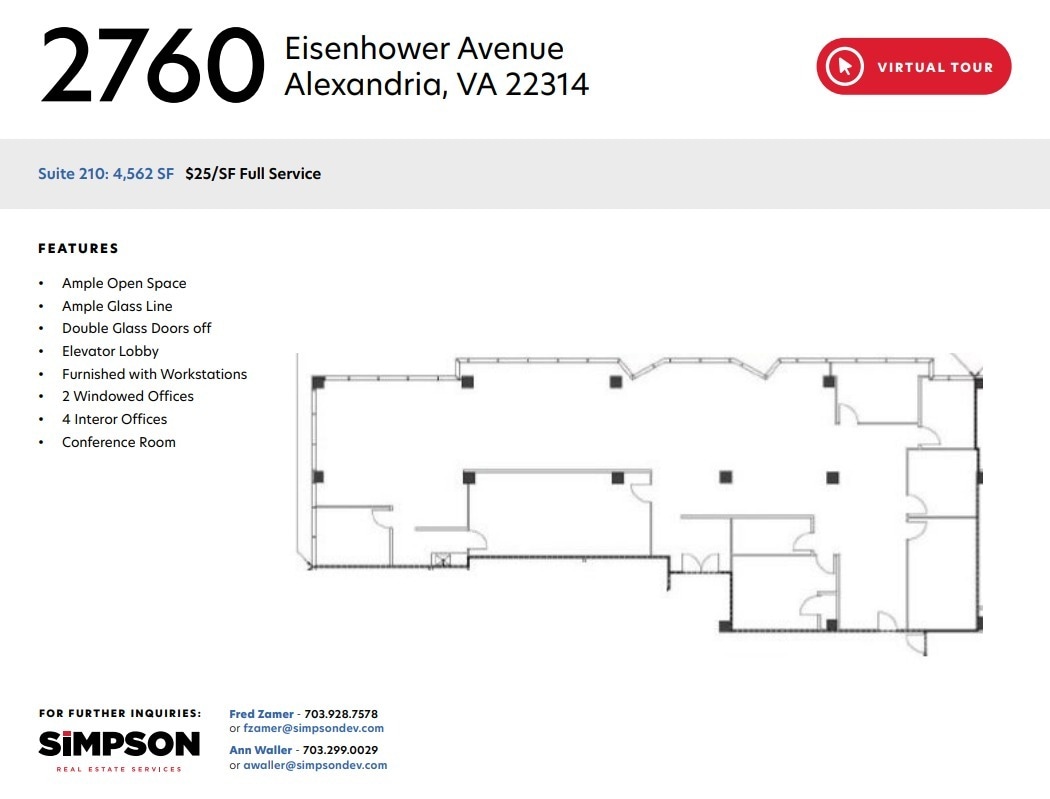 2760 Eisenhower Ave, Alexandria, VA for lease Floor Plan- Image 1 of 1