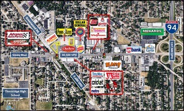 NEC Sibley Blvd & Greenwood Rd, Dolton, IL - AERIAL map view