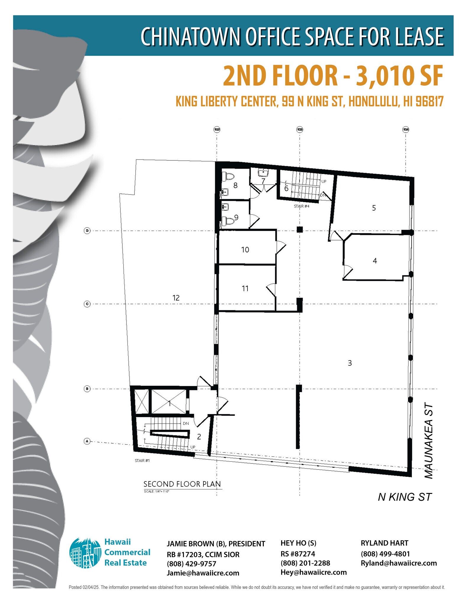 99 N King St, Honolulu, HI à louer Plan d’étage- Image 1 de 1