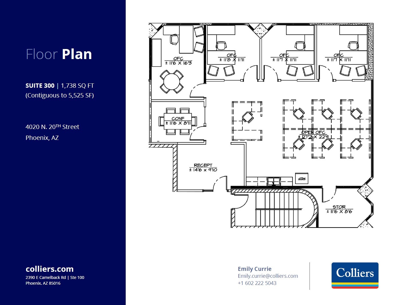 4020 N 20th St, Phoenix, AZ à louer Plan d  tage- Image 1 de 2