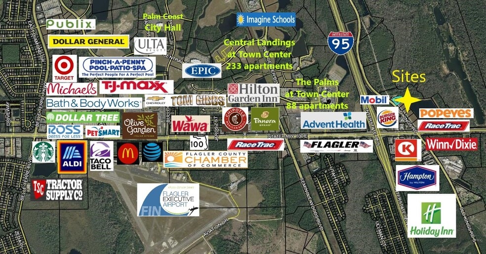 6130 State Highway 100, Palm Coast, FL à vendre - Aérien - Image 1 de 7