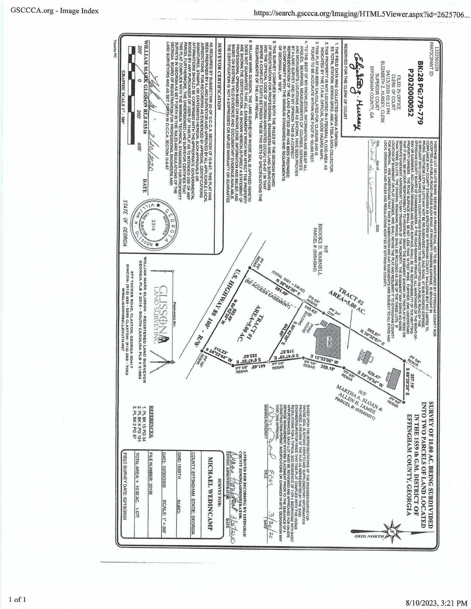 2301 Us Highway 80, Bloomingdale, GA for sale Plat Map- Image 1 of 11