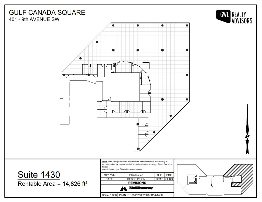 401 9th Ave SW, Calgary, AB à louer Plan d’étage- Image 1 de 1