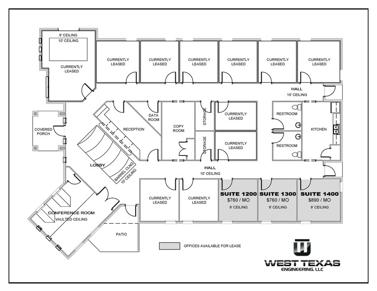 13037 Quaker Ave, Lubbock, TX for lease - Floor Plan - Image 2 of 13