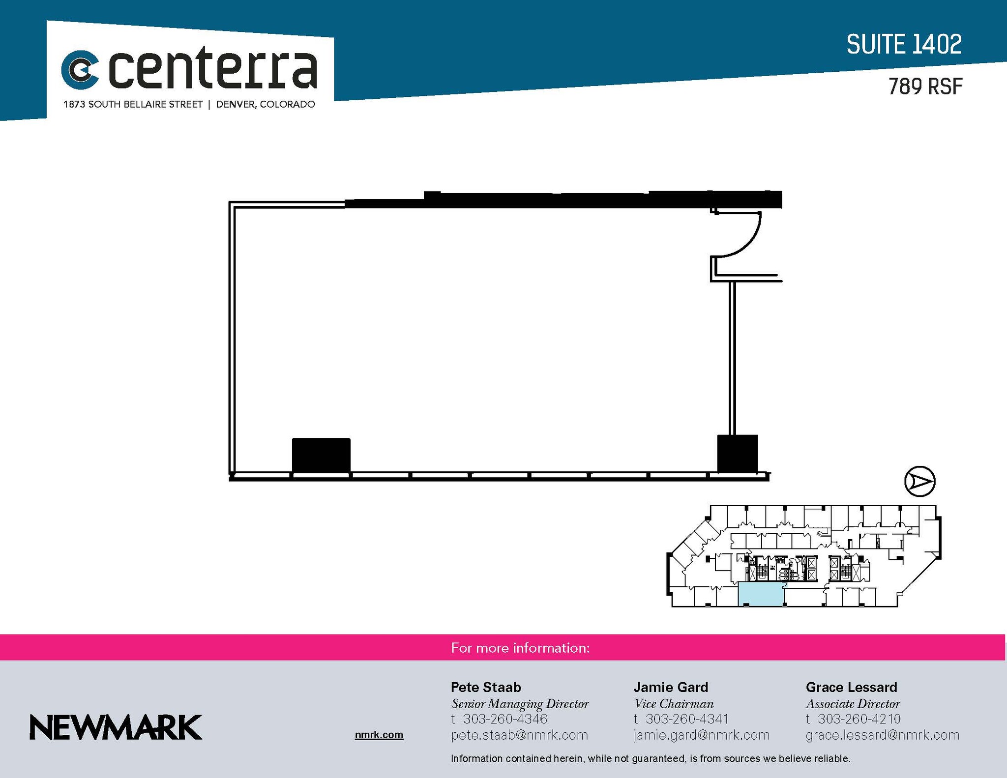 1873 S Bellaire St, Denver, CO for lease Floor Plan- Image 1 of 2