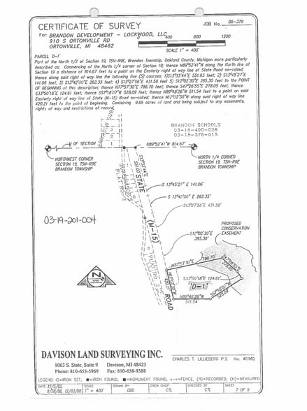 S Ortonville Rd, Ortonville, MI for sale - Plat Map - Image 3 of 6