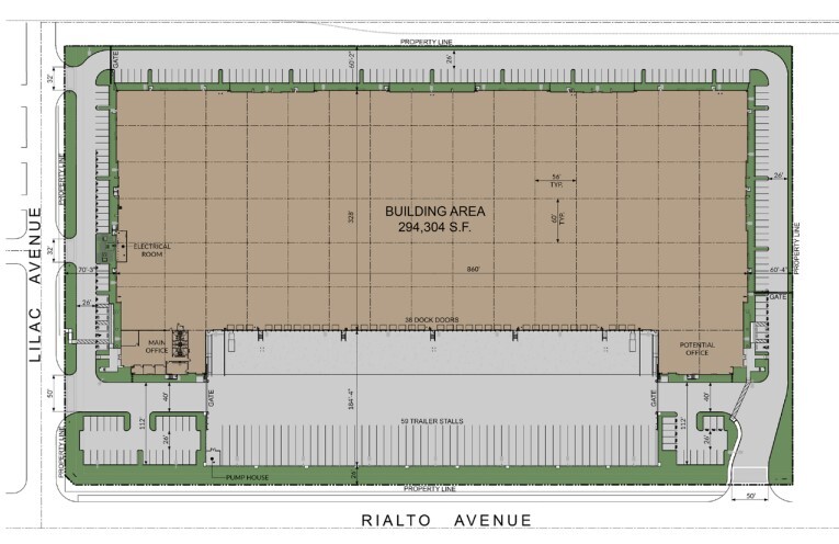 436 W Rialto Ave, Rialto, CA for lease - Site Plan - Image 1 of 1