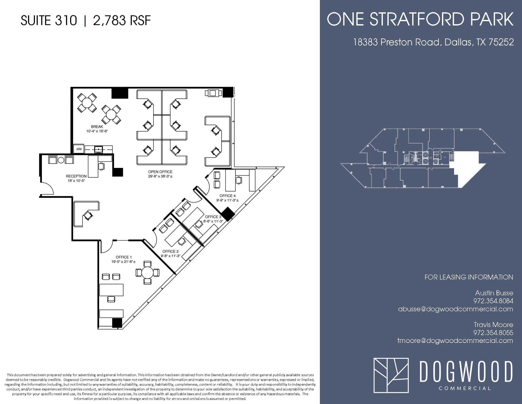 18383 Preston Rd, Dallas, TX à louer Plan d’étage- Image 1 de 5