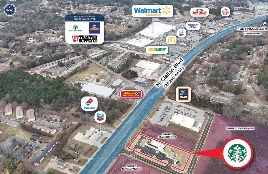 30 Nicole Lane Blvd, Anniston, AL à vendre - Aérien - Image 2 de 7