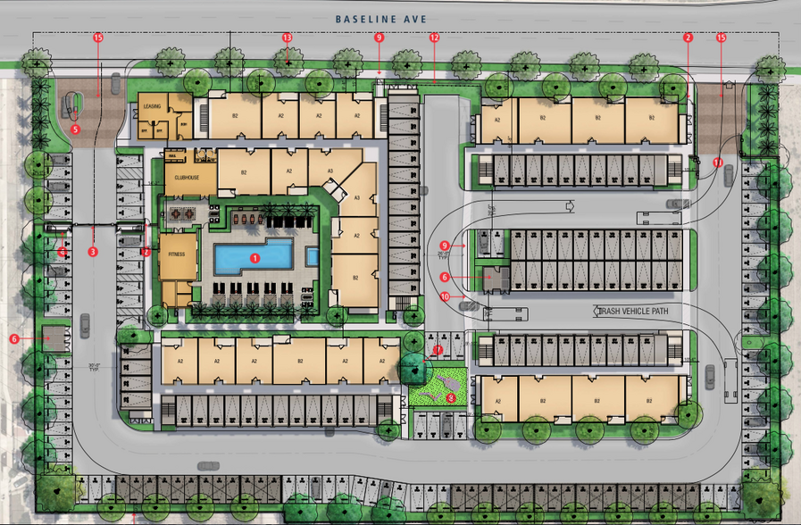 16813 Baseline, Fontana, CA à vendre - Plan de site - Image 1 de 2