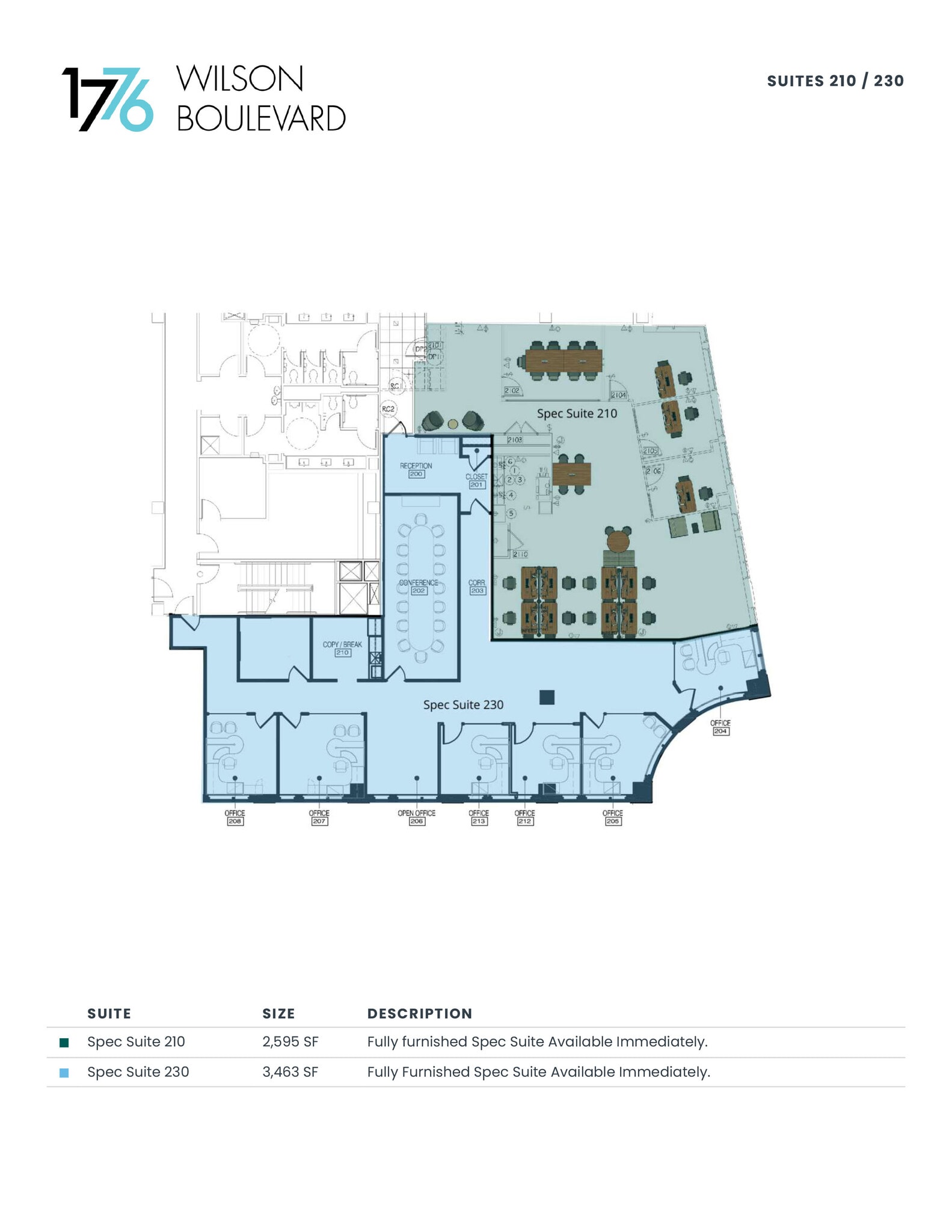 1776 Wilson Blvd, Arlington, VA à louer Plan d’étage- Image 1 de 1