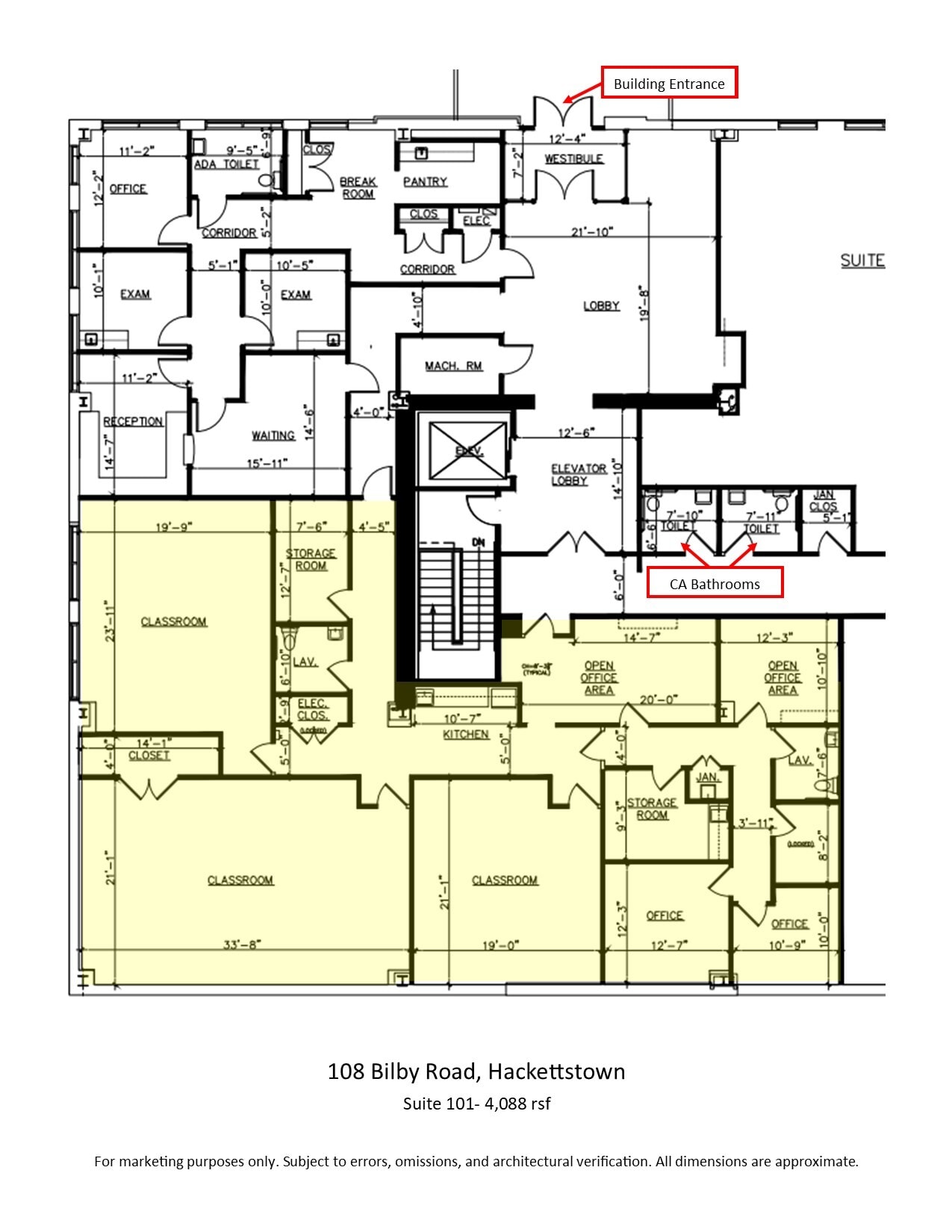 108 Bilby Rd, Hackettstown, NJ for lease Floor Plan- Image 1 of 1