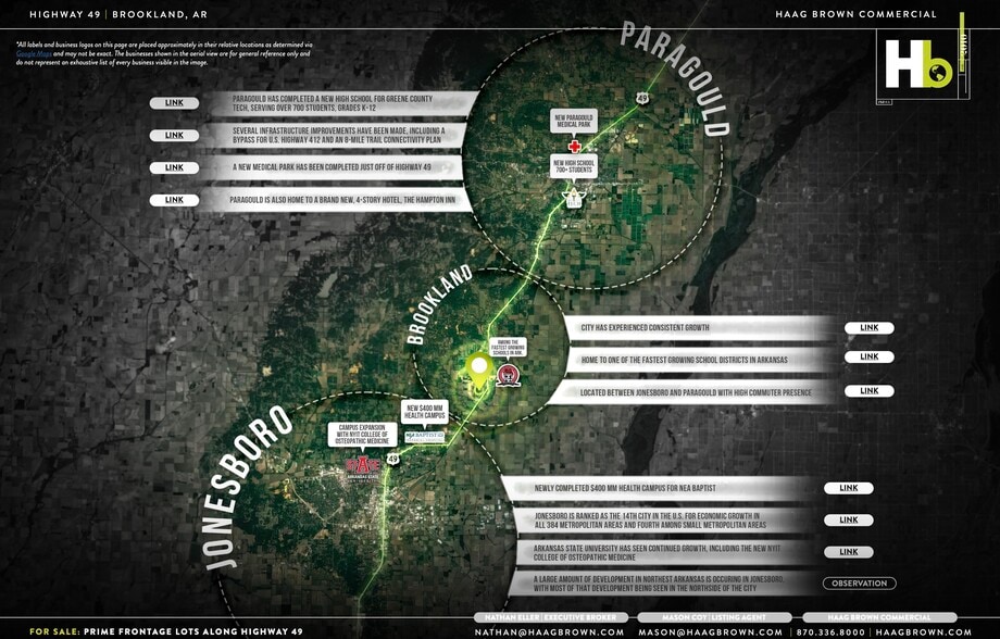 101 Darr St, Brookland, AR for sale - Aerial - Image 2 of 3