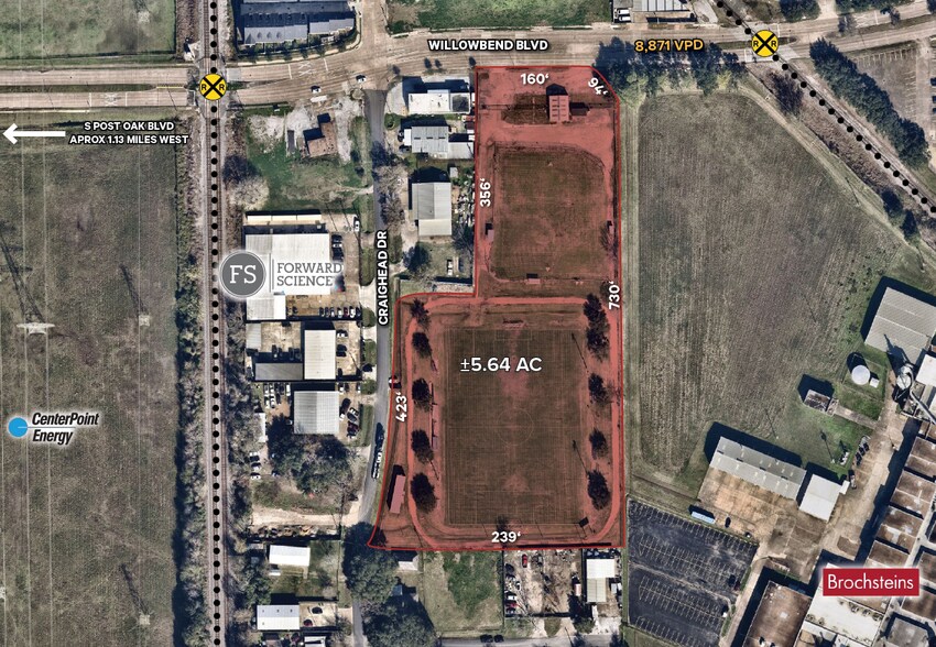 4113 Willowbend Blvd, Houston, TX à vendre - Aérien - Image 2 de 3