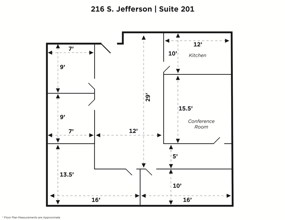 216 S Jefferson St, Chicago, IL 60661 - Unit 201 -  - Floor Plan - Image 1 of 4