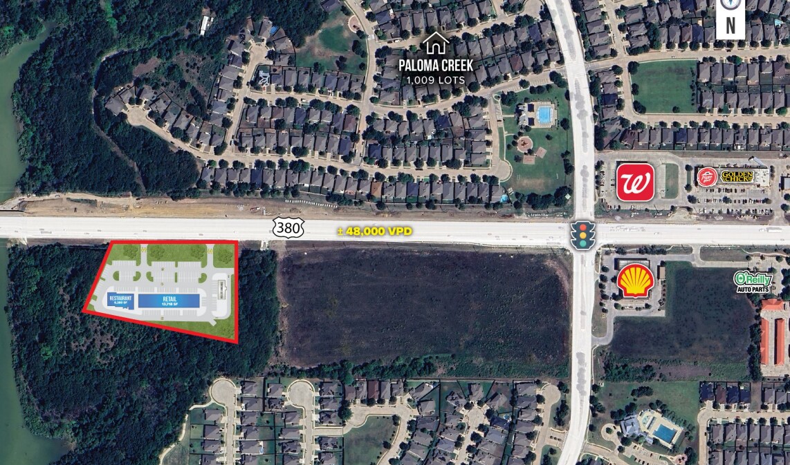 SWQ U.S 380 & Paloma Creek, Little Elm, TX for lease Building Photo- Image 1 of 3