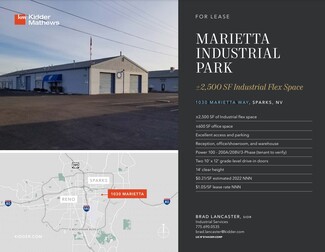 Plus de détails pour 1030 Marietta Way, Sparks, NV - Industriel à louer