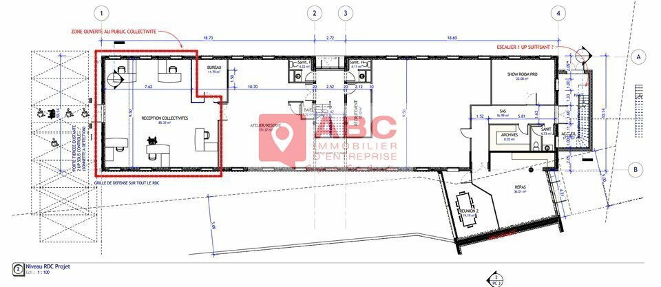 Bureau dans Mauguio à louer - Plan d’étage - Image 2 de 5