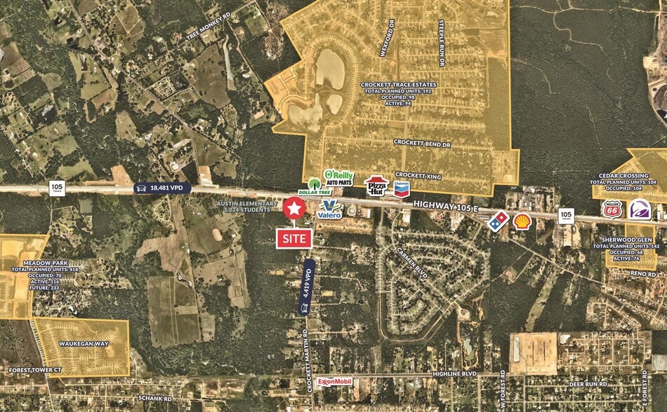 Highway 105 & Crockett Martin Rd, Conroe, TX for lease - Primary Photo - Image 1 of 3