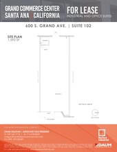 600 S Grand Ave, Santa Ana, CA à louer Plan de site- Image 1 de 1