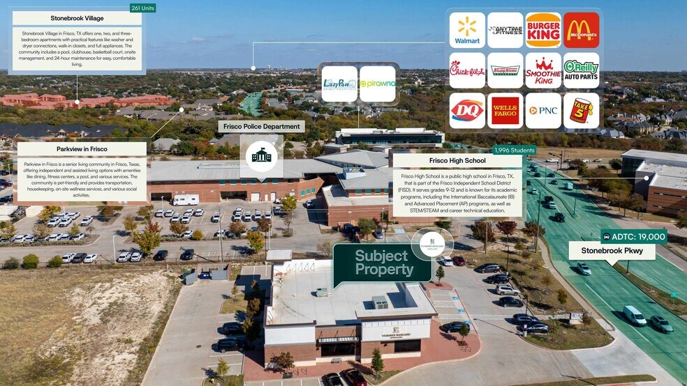 7100 Stonebrook Pky, Frisco, TX à vendre - Aérien - Image 2 de 3