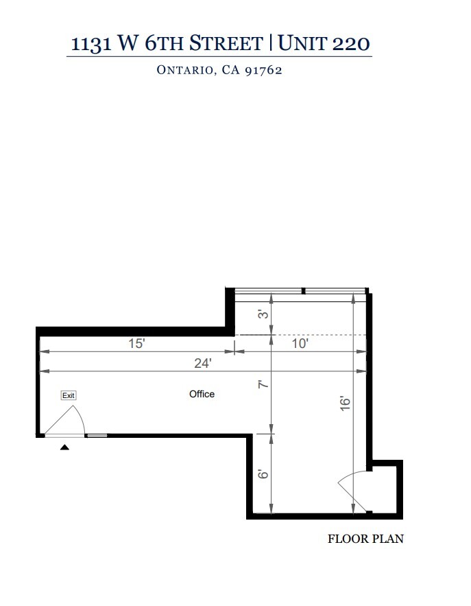 1131 W 6th St, Ontario, CA for lease Floor Plan- Image 1 of 1