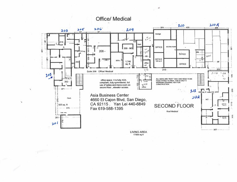 4660 El Cajon Blvd, San Diego, CA à louer - Plan d’étage - Image 2 de 11