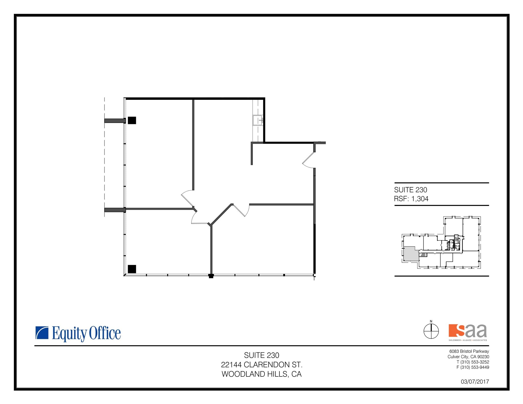 22144 Clarendon St, Woodland Hills, CA à louer Plan d’étage- Image 1 de 1