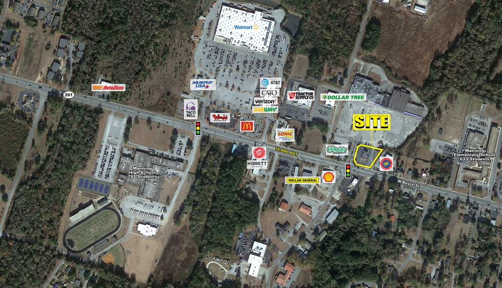 483 W Boyce St, Manning, SC à vendre - Aérien - Image 2 de 3