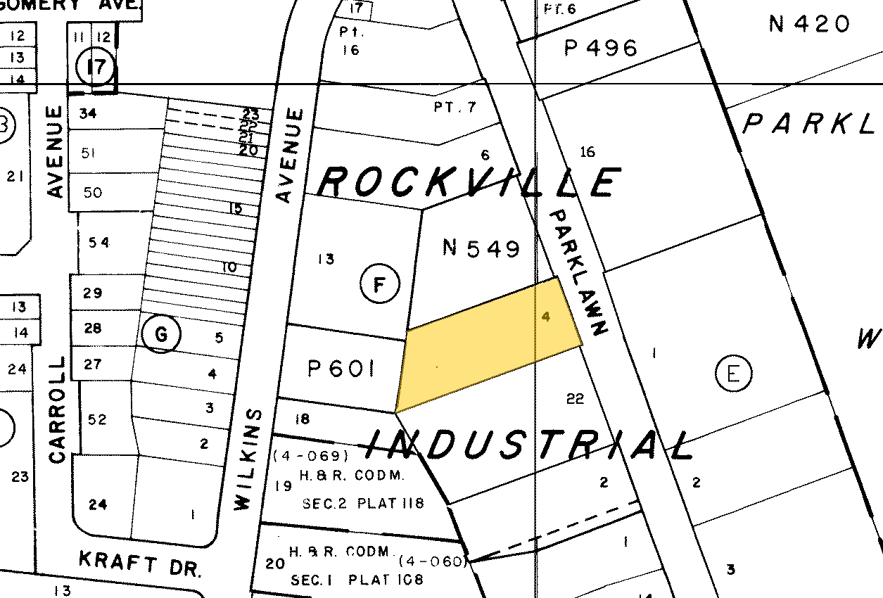 12320 Parklawn Dr, Rockville, MD à vendre Plan cadastral- Image 1 de 1