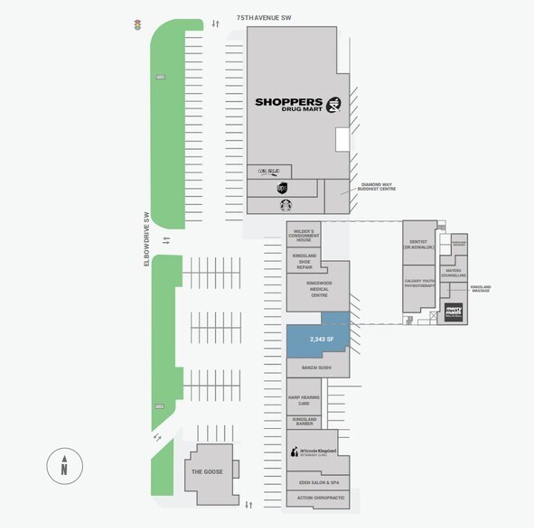 7606 Elbow Dr SW, Calgary, AB à louer - Plan de site - Image 3 de 3