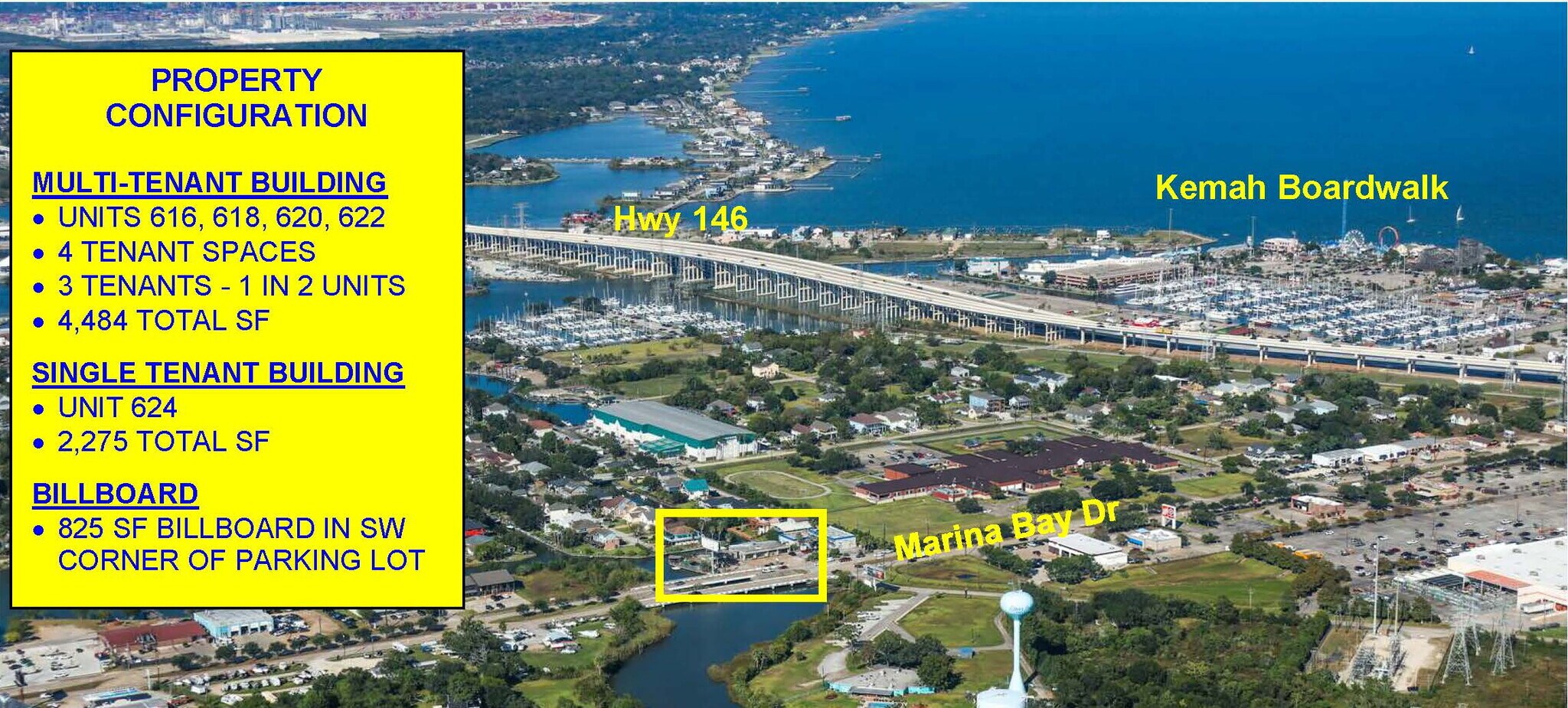 616-624 Marina Bay Dr, Kemah, TX à vendre Photo principale- Image 1 de 24