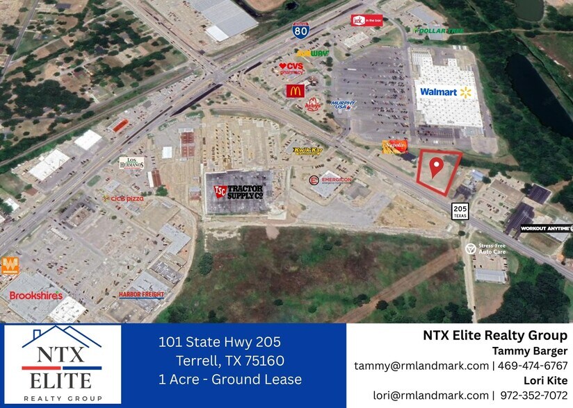 101 N State Highway 205, Terrell, TX à louer - Aérien - Image 1 de 2
