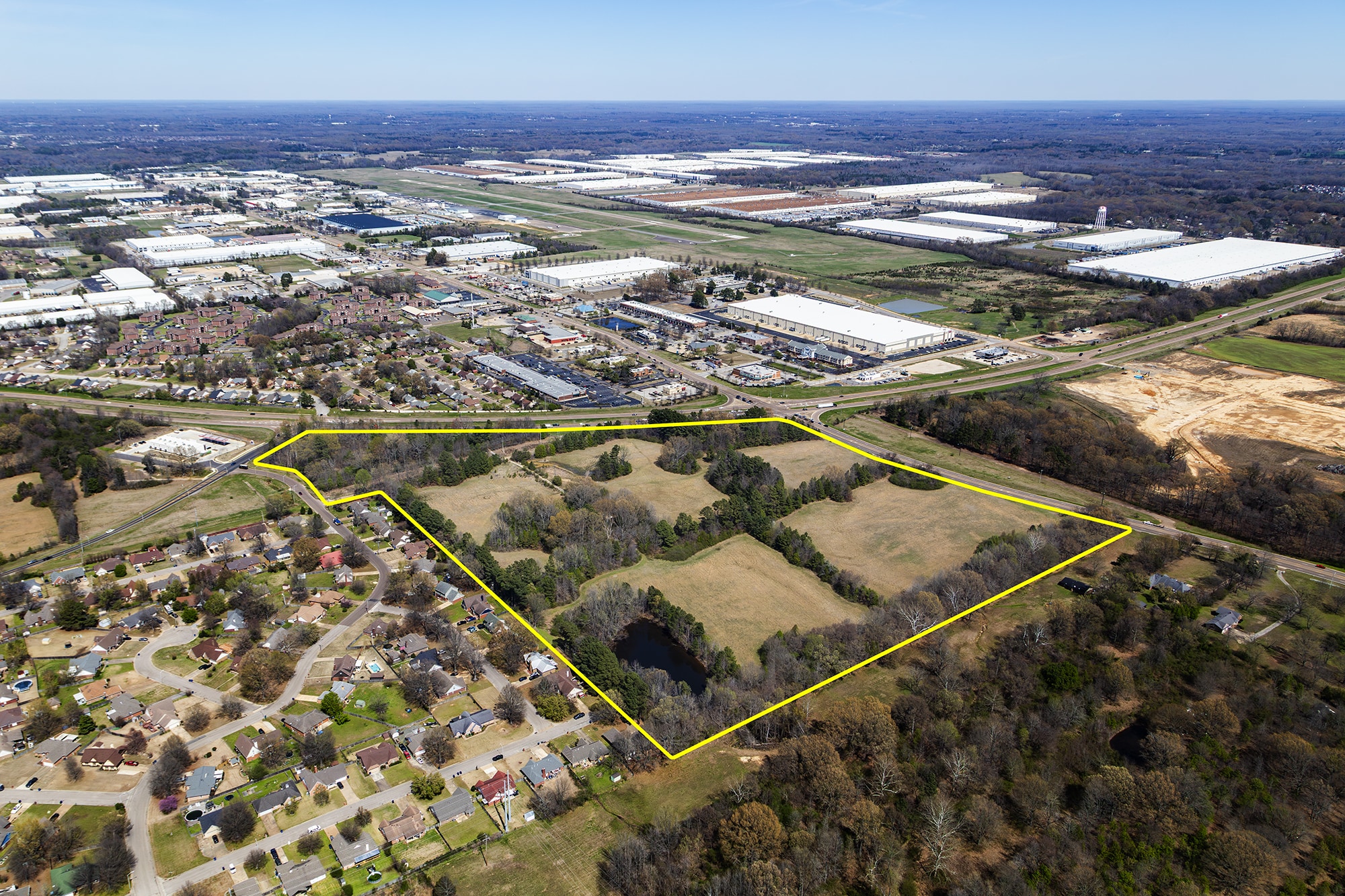 SW Corner Highway 302 & Hacks Cross Road Hwy, Olive Branch, MS for sale Aerial- Image 1 of 2