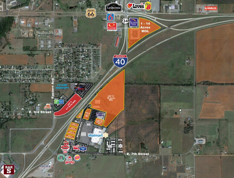 2100 E. 3rd st, Elk City, OK à vendre - Aérien - Image 2 de 2