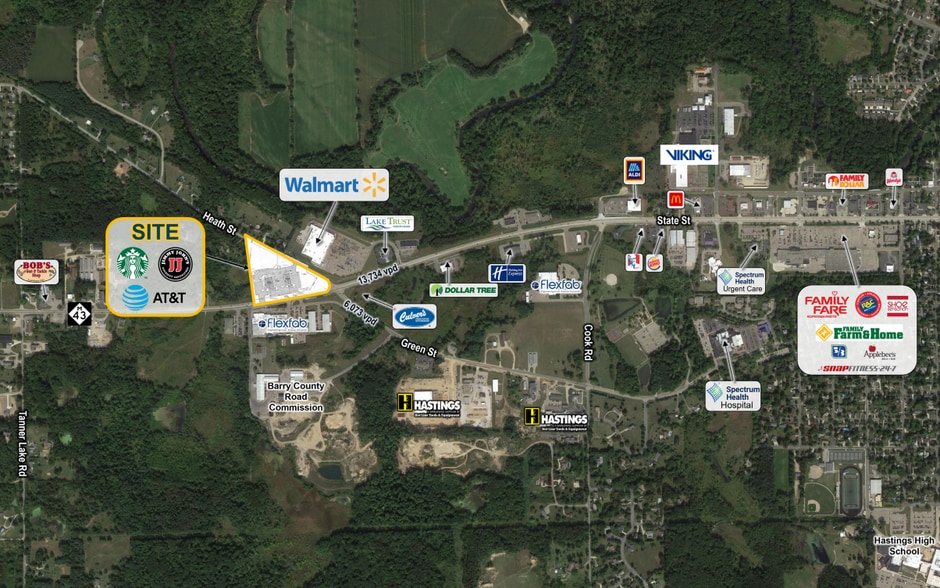 1670 S M 43 Hwy, Hastings, MI à louer - Aérien - Image 2 de 3