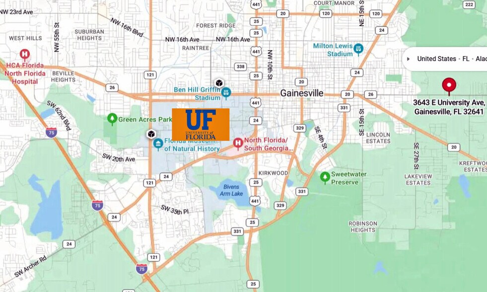 3643 E University Ave, Gainesville, FL à vendre - Photo du bâtiment - Image 2 de 2