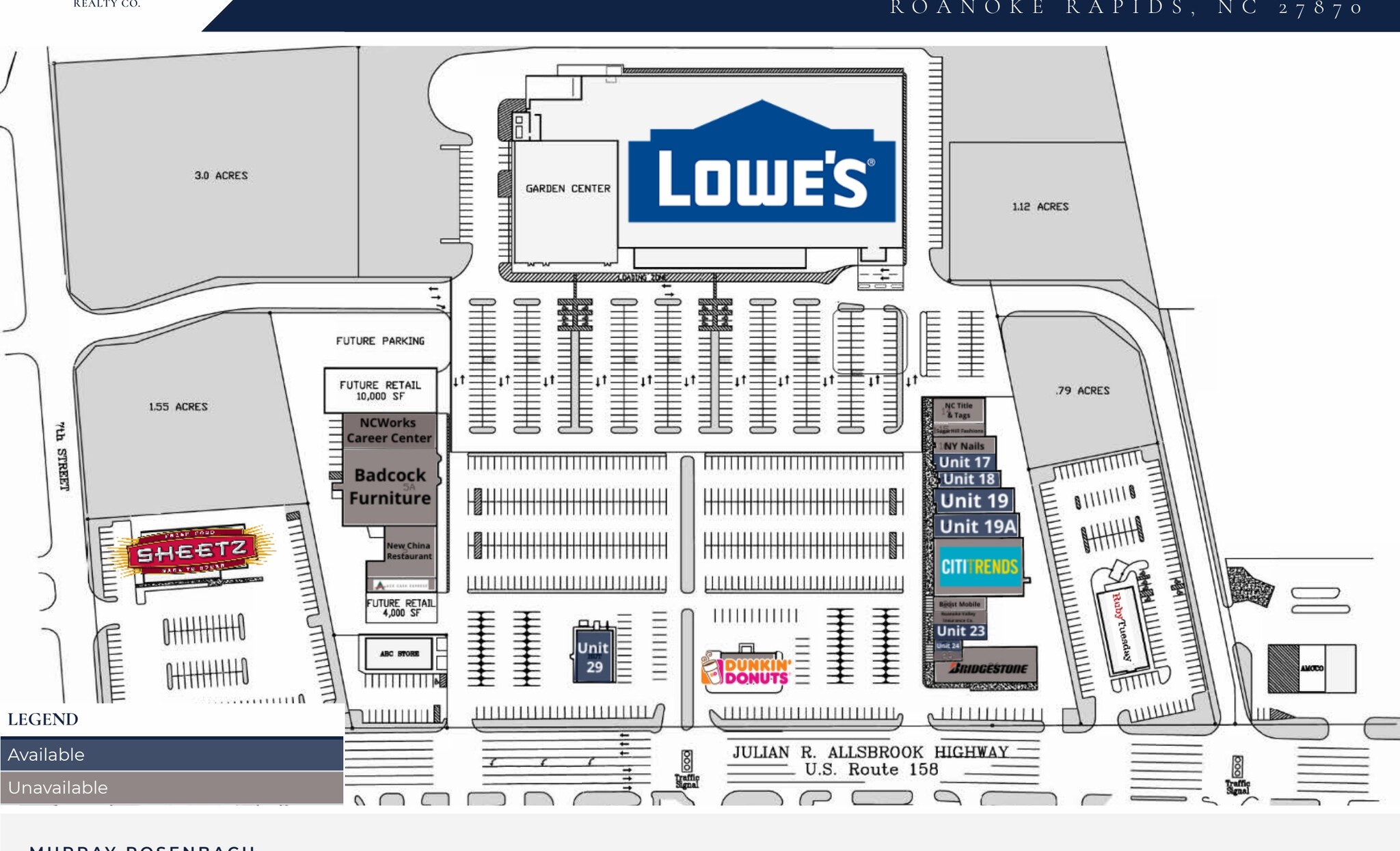 1720-1744 Julian R Allsbrook Hwy, Roanoke Rapids, NC à louer Plan de site- Image 1 de 1