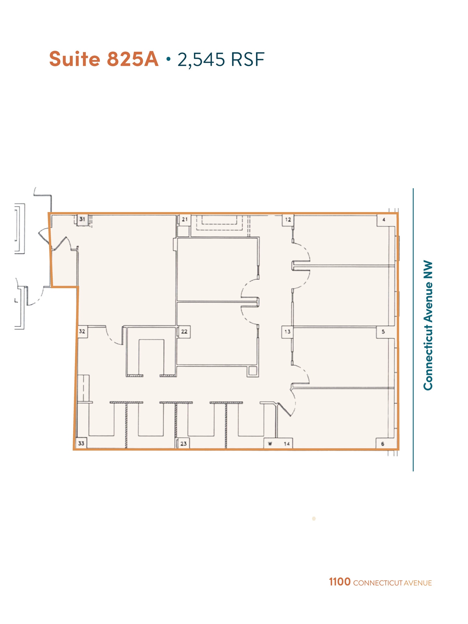 1100 Connecticut Ave NW, Washington, DC à louer Plan d’étage- Image 1 de 1